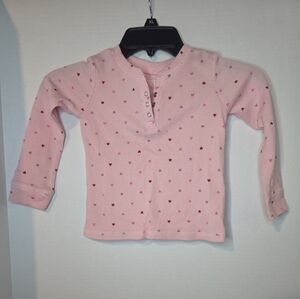 The Children's Place Pink Heart Long Sleeve Tee